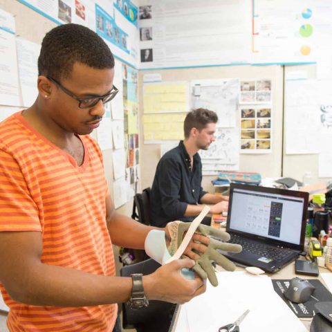 Industrial Design Students working in studio