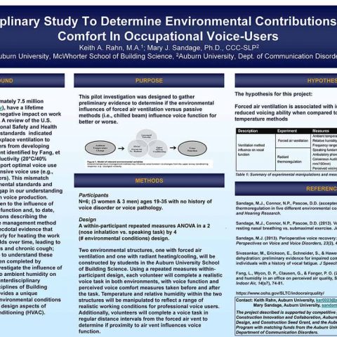 Rahn and Sandage Research Project Wins Best Conference Poster Award
