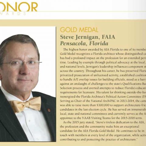 Jernigan ’81 Awarded AIA Florida Gold Medal
