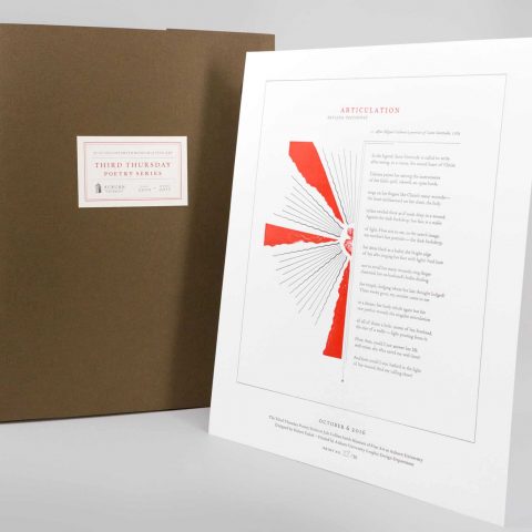 Poetry Broadsides Series wins UCDA Award of Excellence