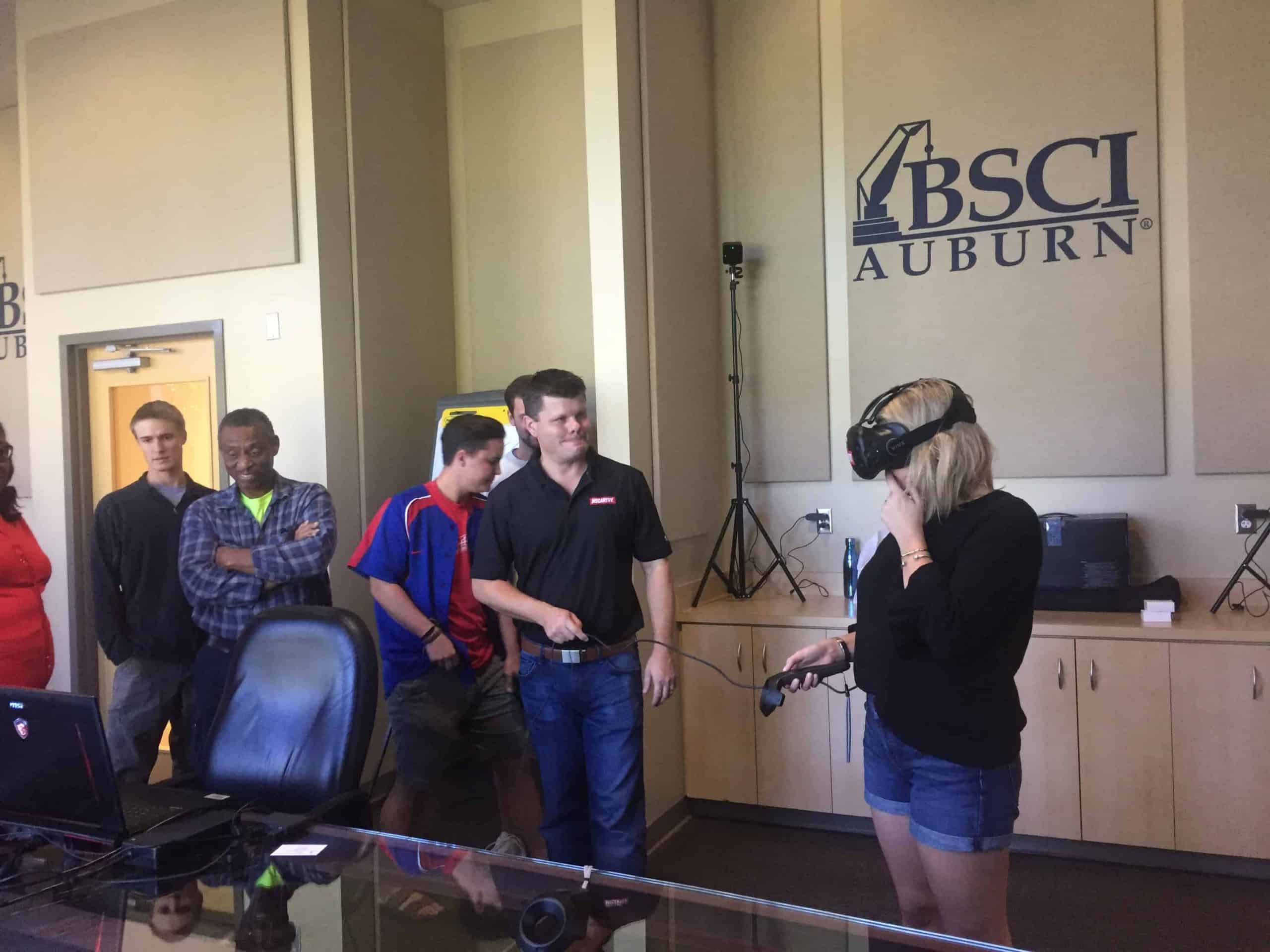 MBC Graduate Students testing VR equipment