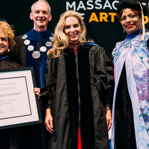 Elizabeth received her honorary doctorate from Massachusetts College of Art & Design in 2019.