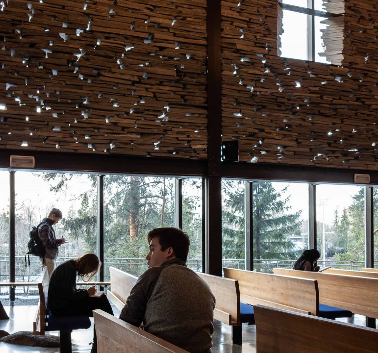 Afternoon observations at Mortensrud Church in Olso, Norway