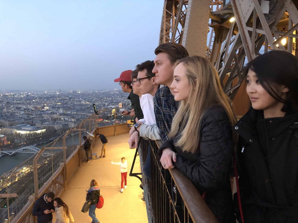 Eiffel Tower at sunset