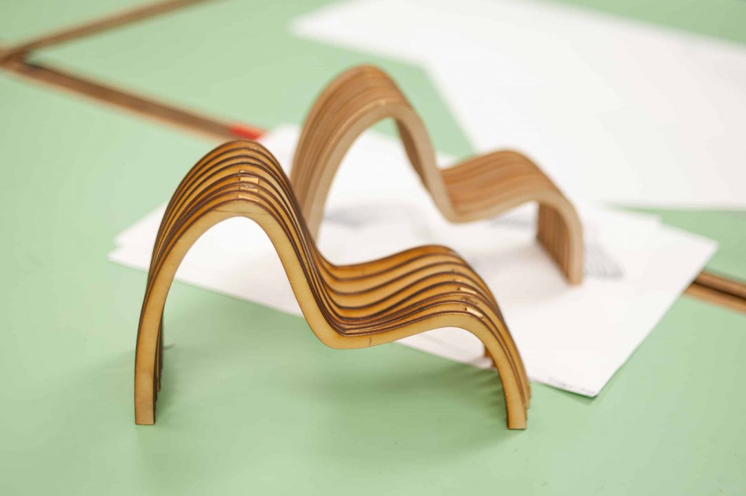 metal model on table