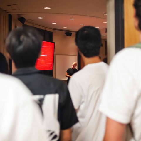 James Sommerville gives a keynote address at the 2019 Design Interaction Symposium