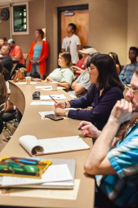 students taking notes