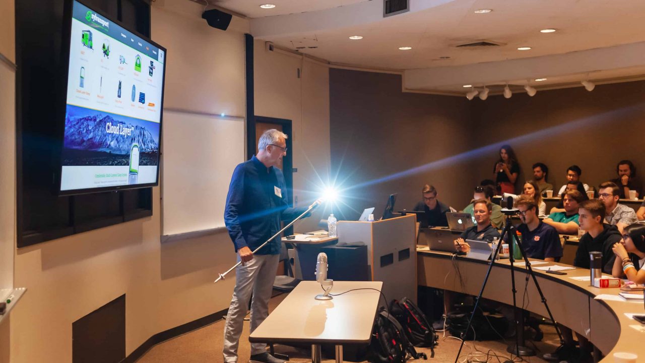 Tom Dempsey of SylvanSport speaking at Design Interaction Symposium 2019
