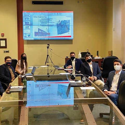 Building Science students in Gorrie Center's Large Conference Room