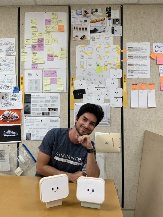 Derek Tucker with designs for "Bebo"