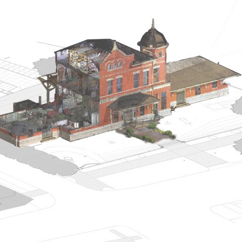 Point cloud image of the Old Depot Museum in Selma, Alabama. (image courtesy of Danielle Willkens)