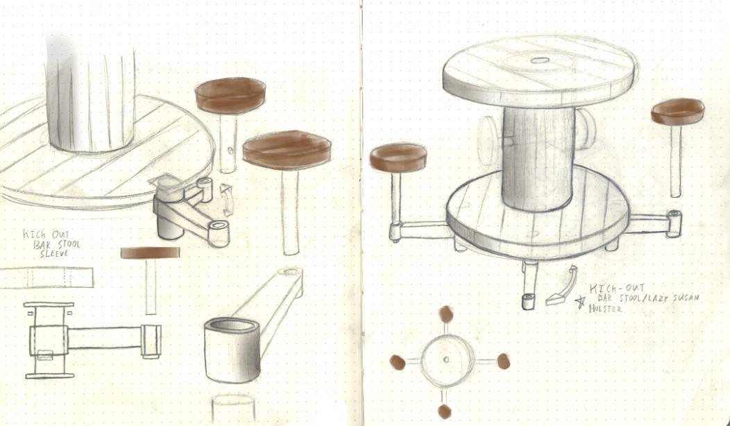 bistro table stool design concept