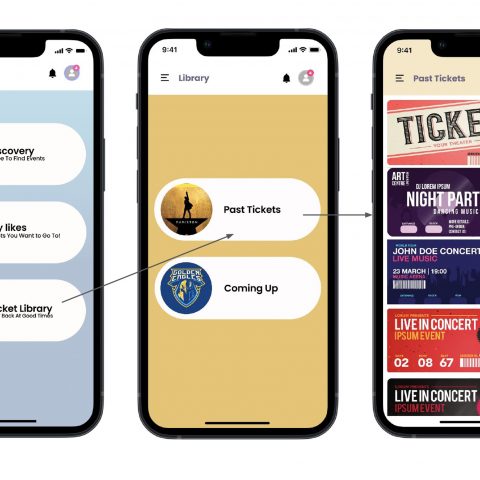"Event Match" app design