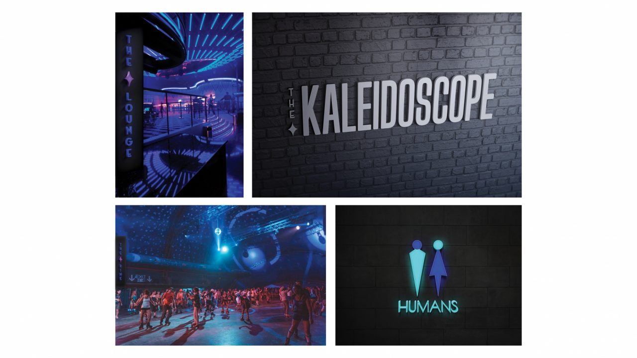 The Kaleidoscope Interior and Exterior Signage by Sydney Turner