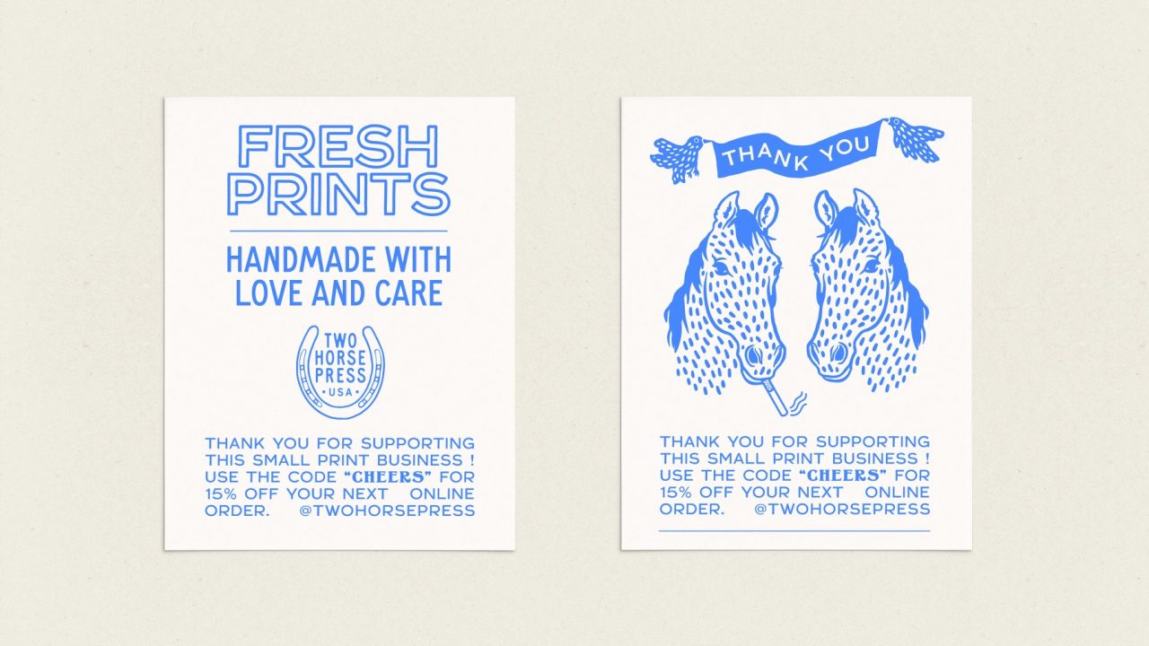 Two Horse Press Branding by Claire Norris