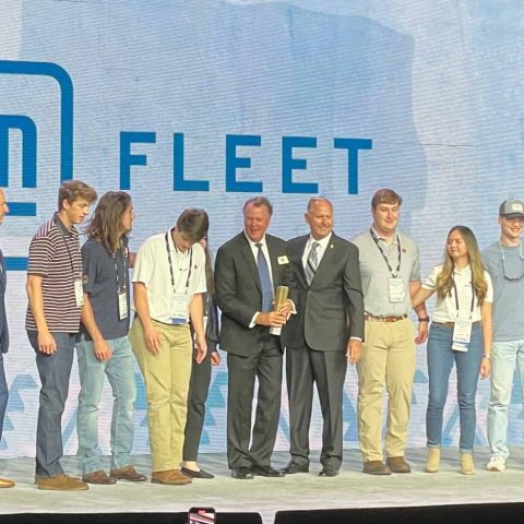 Mike Hosey accepting award