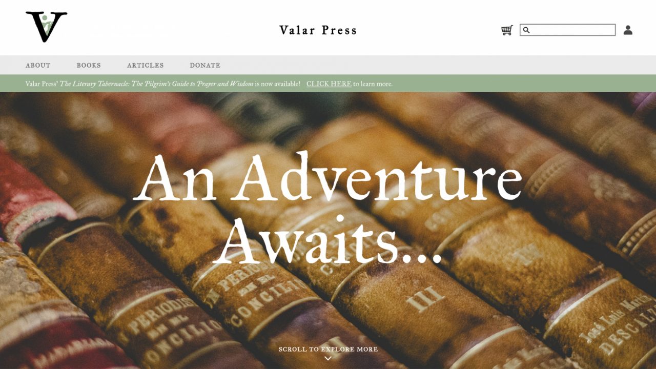The Valar Press Webpage