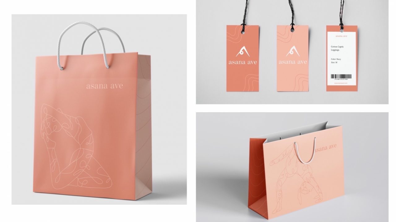 Annie Zhang: Asana Ave Shopping Bags and Tags