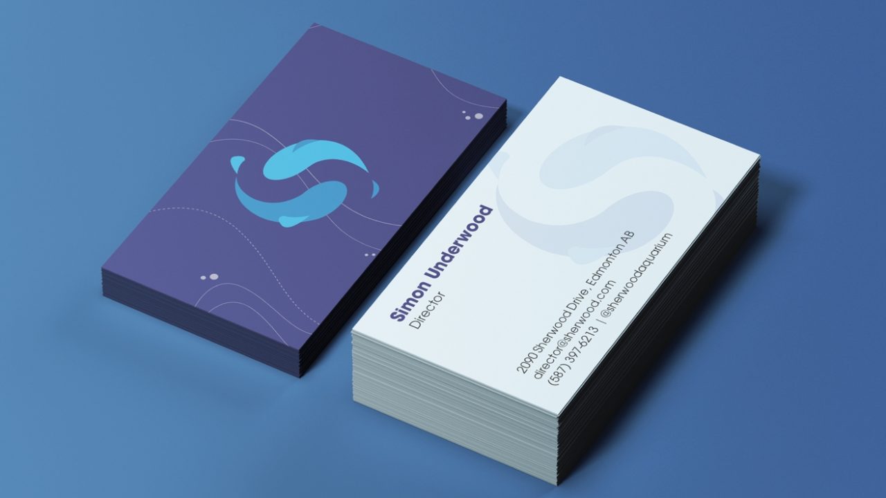 Sarah Stephens: Sherwood Aquarium Business Cards