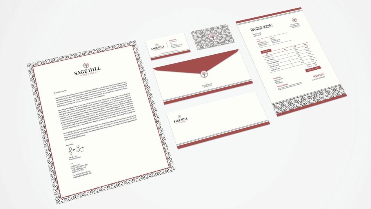 Morgan Williamson: Sage Hill Orchard Stationery Suite