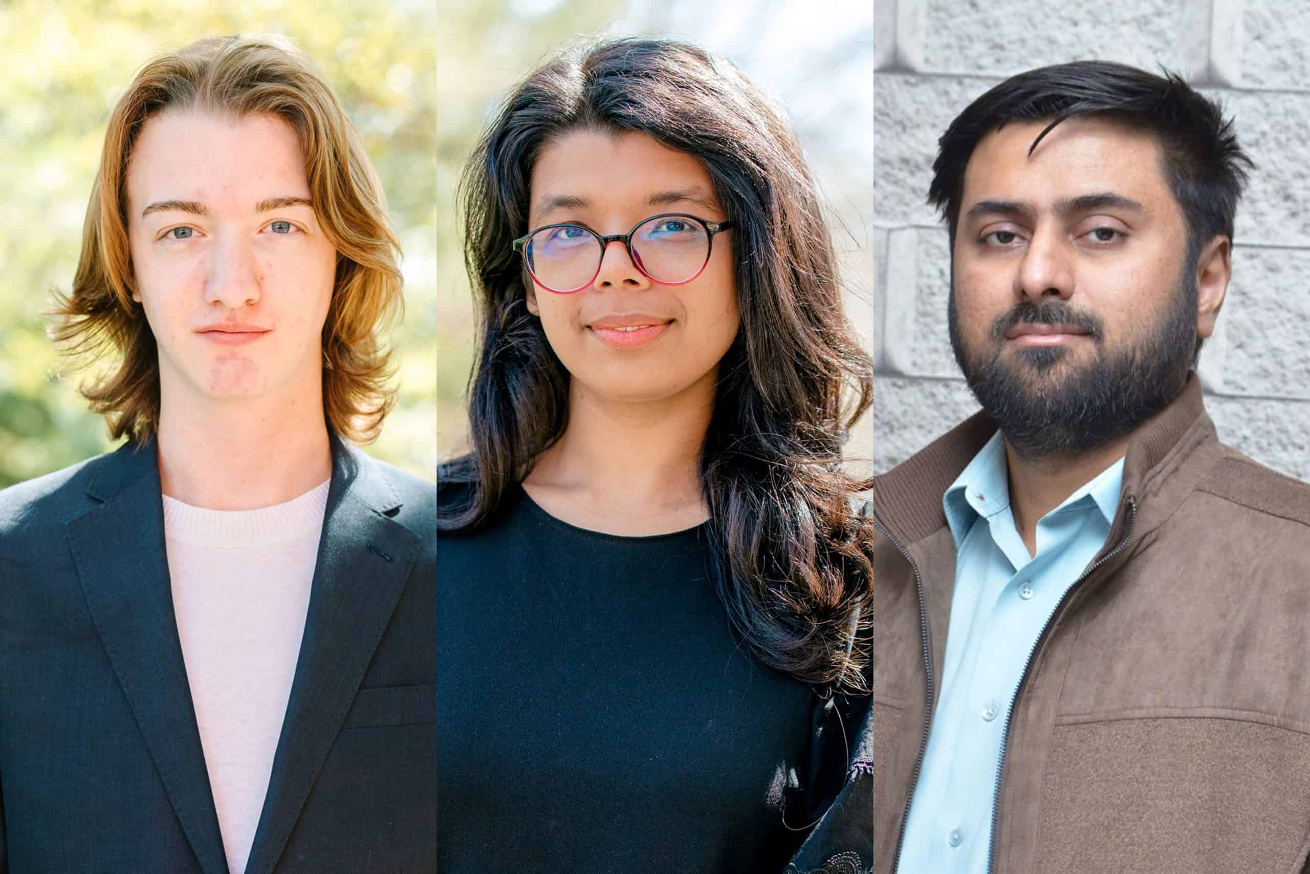 2023 Auburn University Student Research Symposium winners in CADC: Aubrey Sanders, Kangkhita Aishwarya Bosu, and Muhammad Umer