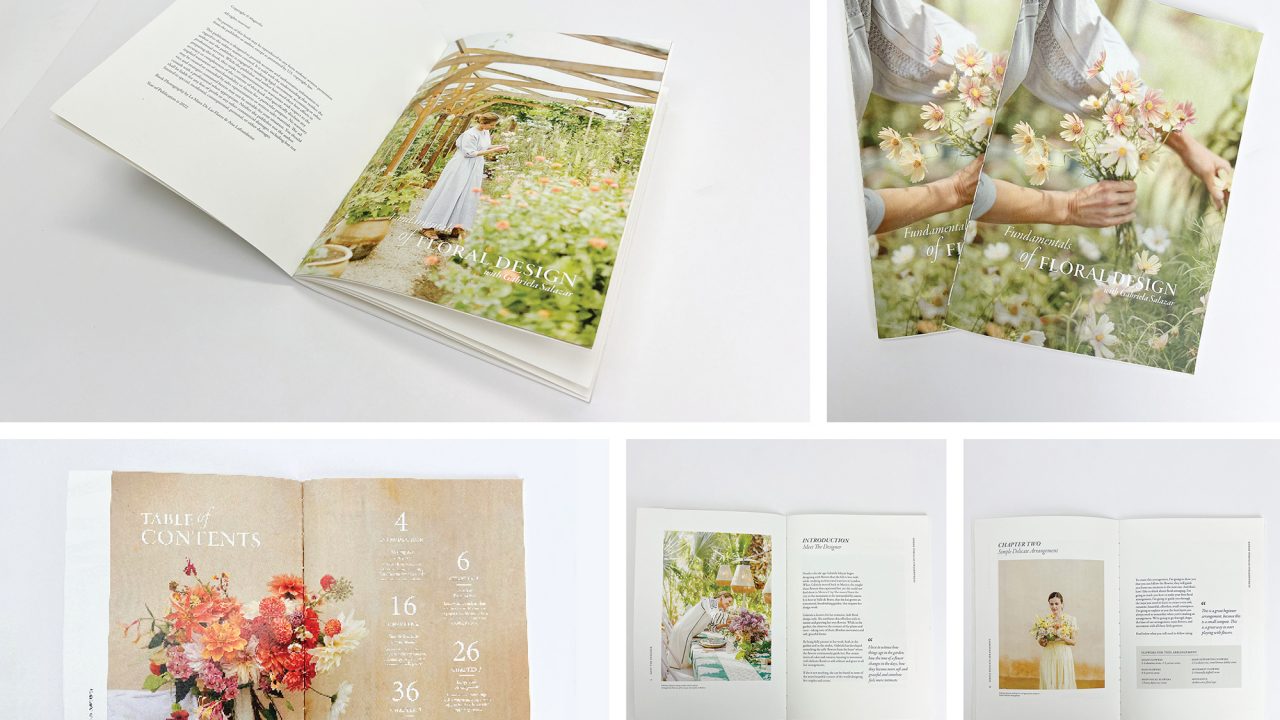 publication showcasing floral design
