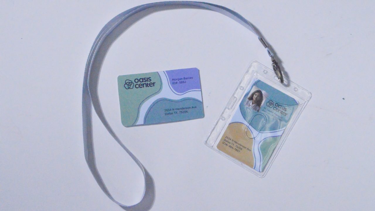 Oasis Center Patient Card and Employee ID by Laura Martin