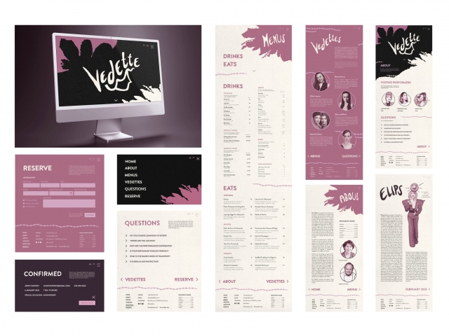 Vedette Website by Erin Lyons