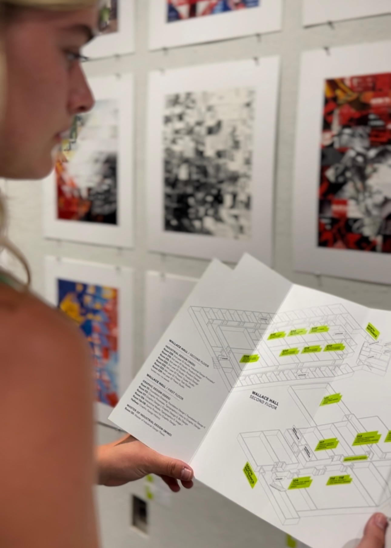 Courtney Windham designed a program utilizing Devon Ward's custom exhibition map.