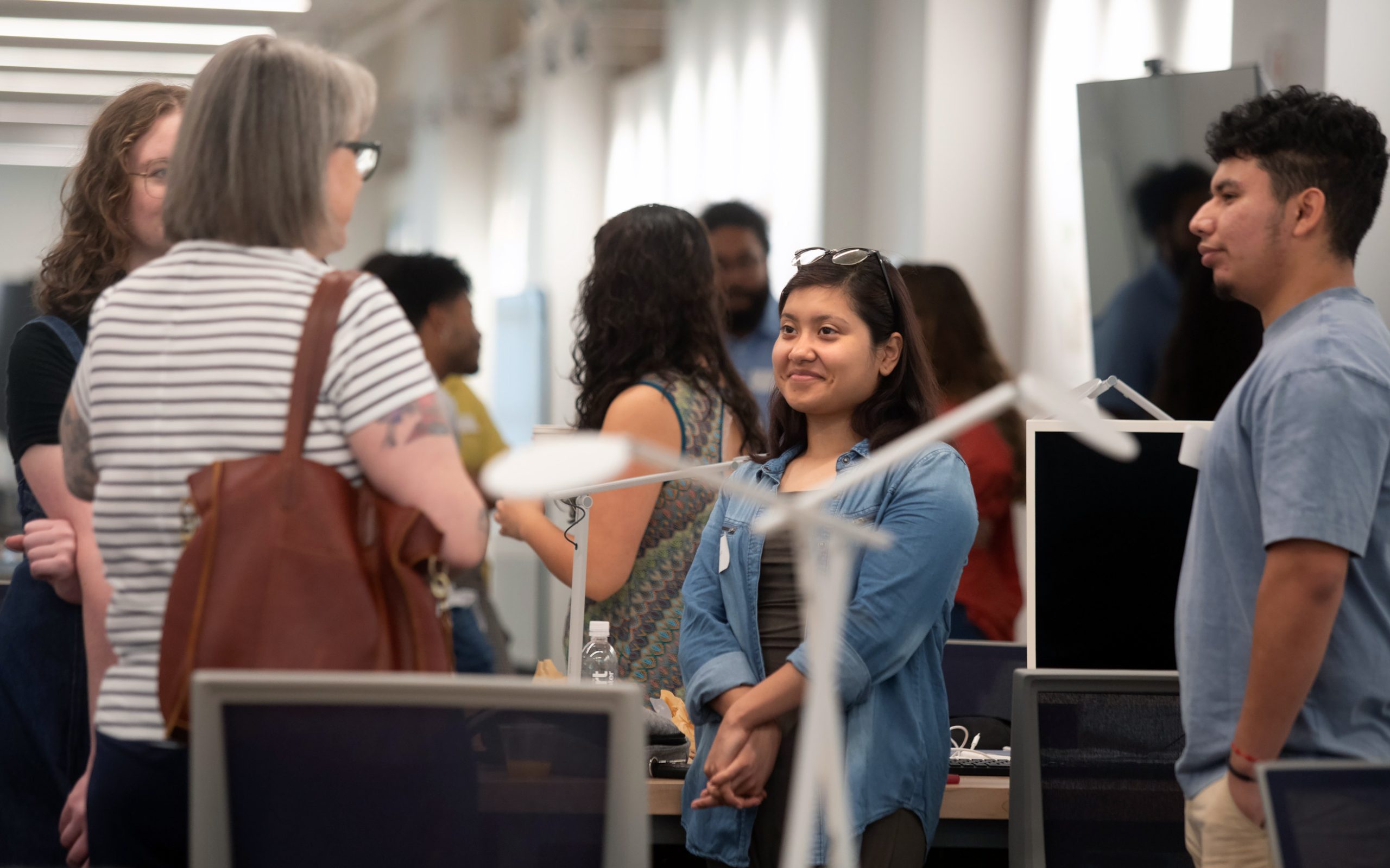 Students and alumni at the Urban Studio Welcome Back Breakfast