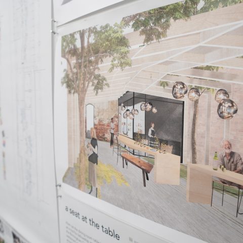 Student work at ARIA reception