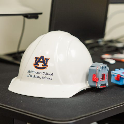 COTVIS attached to a hard hat