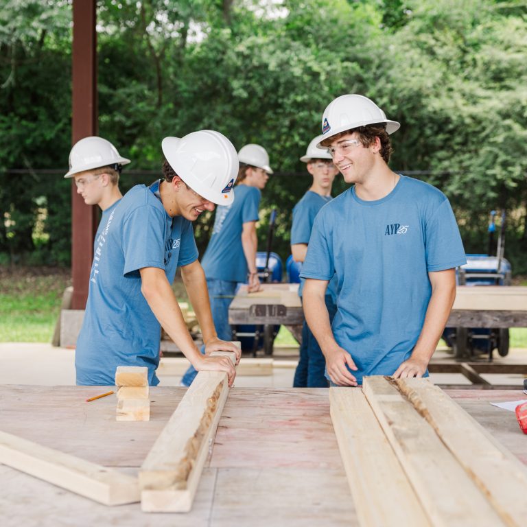 Following Auburn's Outreach mission, Building Science campers put their skills to work building furniture and facilities for others.