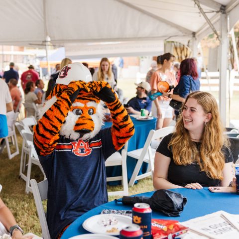 Aubie at the CADC Fall Family Tailgate