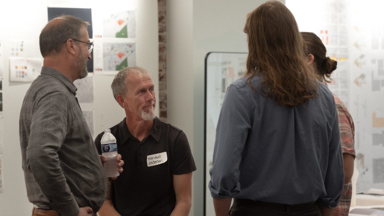 Marshall Anderson of Design Initiative speaks with Auburn University alumni.