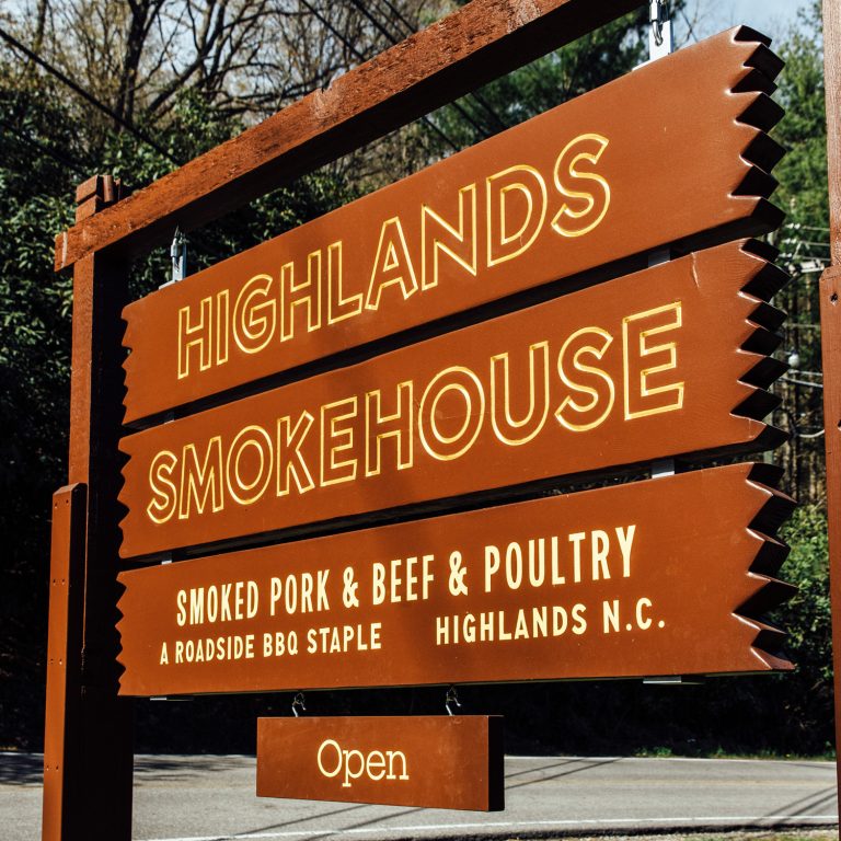 Carnley enjoys working on designs for local businesses like Highlands Smokehouse.