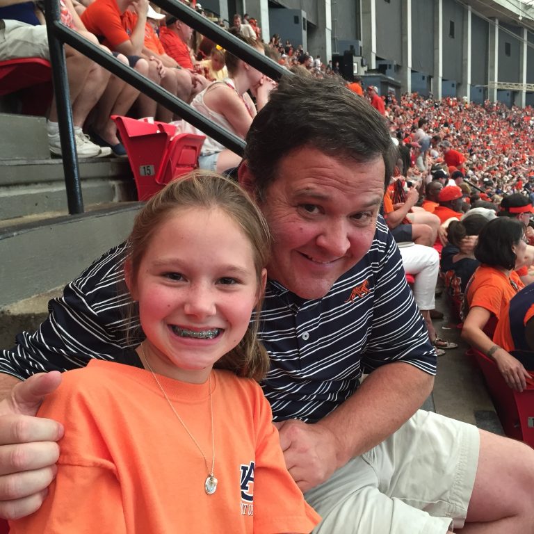 The Bratton’s have been attending Auburn games together for Julia Ann’s whole life.
