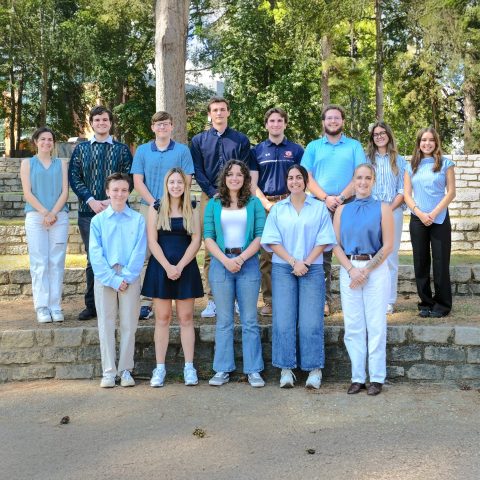 (From left to right): Above: Emily Wagner, Aidan Berry, Ben Lindsay, Davis Baker, Derek McMaster, Wesley Hawkins, Hailey Danner, Evelyn Bell; Below: Rylee Herndon, Alanna Bilyeu, Maddie Brockman, Myrna Jalkh, Camilla Stricklin